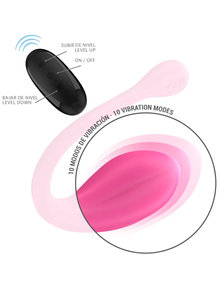 Janice U Vibrator Double Stimulation Remote - Vibruojantis kiaušinis 2