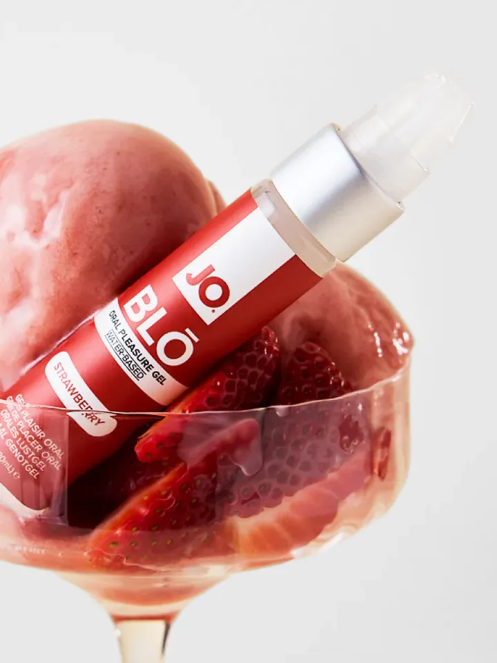 JO BLO Oral Pleasure Gel Strawberry 30ml - Geresnis oralinis seksas 1 [full]