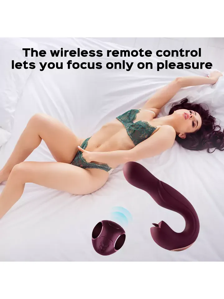 Joi Pro Rotating Head G-spot Vibrator & Clit Licker Red - G taško vibratorius 2 [full]