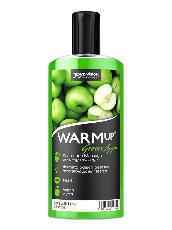 Joydivision Warm-up Massage Oil Green Apple 150ml - Masažo naftos obuolys 1 [full]