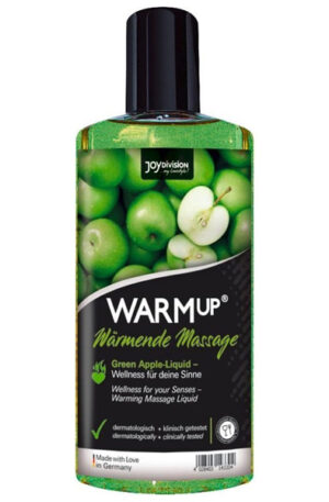 Joydivision Warm-up Massage Oil Green Apple 150ml - Masažo naftos obuolys 1