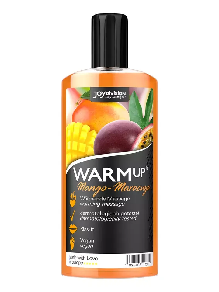 Joydivision Warm-up Massage Oil Mango & Maracuya 150ml - Masažo aliejaus mango aistros vaisiai 1 [full]