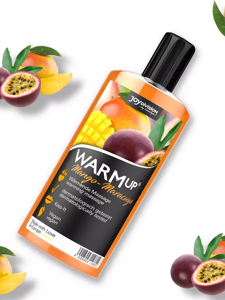 Joydivision Warm-up Massage Oil Mango & Maracuya 150ml - Masažo aliejaus mango aistros vaisiai 2 [full]
