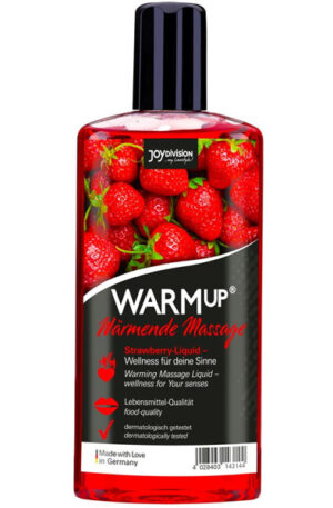 Joydivision Warm-up Massage Oil Strawberry 150ml - Masažo aliejaus braškių 1
