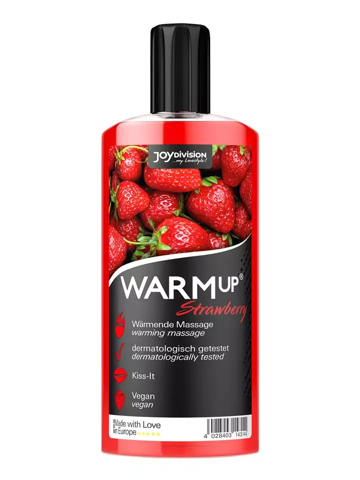 Joydivision Warm-up Massage Oil Strawberry 150ml - Masažo aliejaus braškių 1 [full]