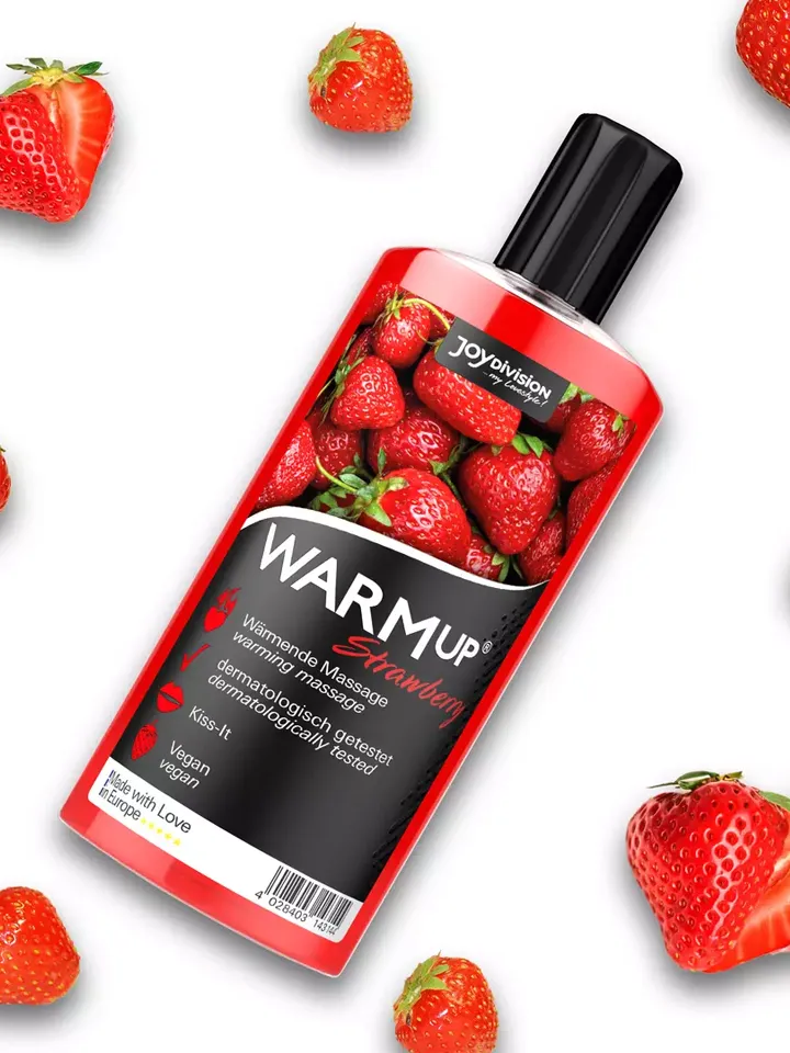 Joydivision Warm-up Massage Oil Strawberry 150ml - Masažo aliejaus braškių 2 [full]