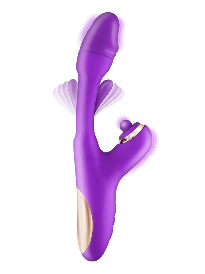 Joyfully Triple Stimulation Vibrator Purple - Triušio vibratorius 1 [full]