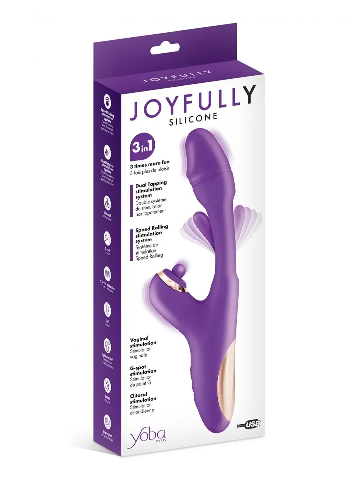 Joyfully Triple Stimulation Vibrator Purple - Triušio vibratorius 3 [full]