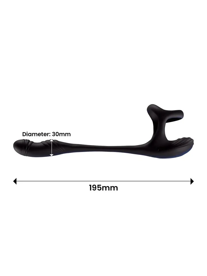 Kamber Waving Vibrating Anal Plug & Cockring - Analinis kištukas su varpos žiedu 5 [full]