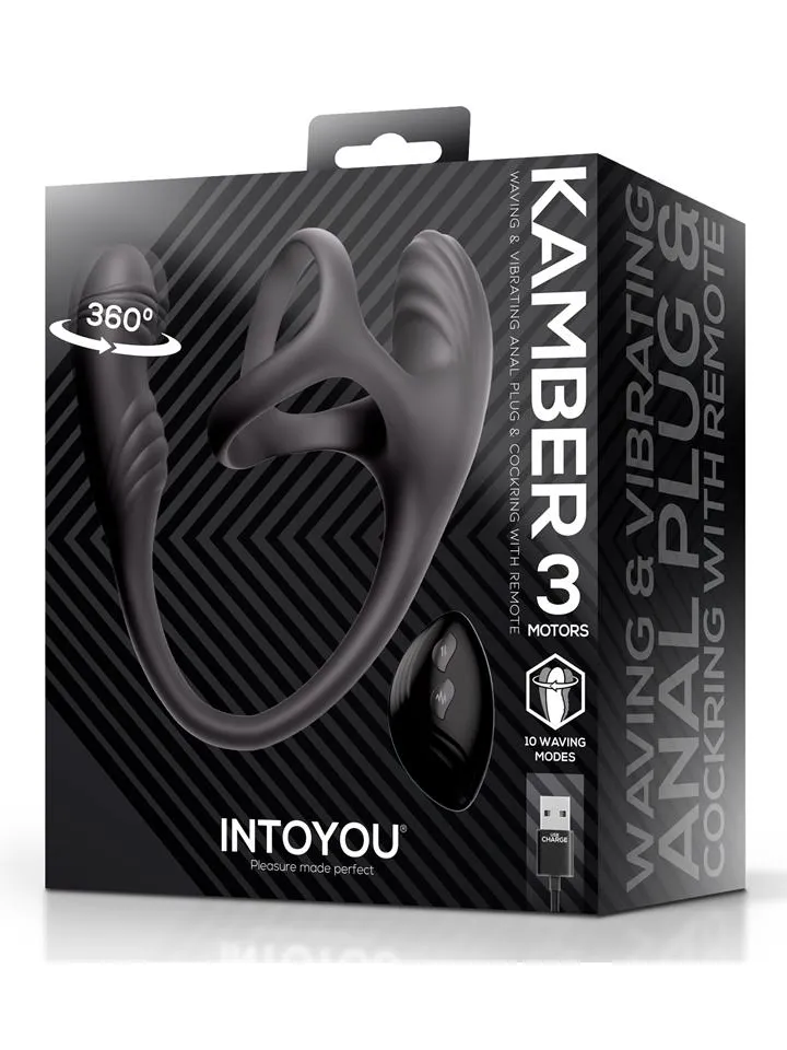 Kamber Waving Vibrating Anal Plug & Cockring - Analinis kištukas su varpos žiedu 6 [full]