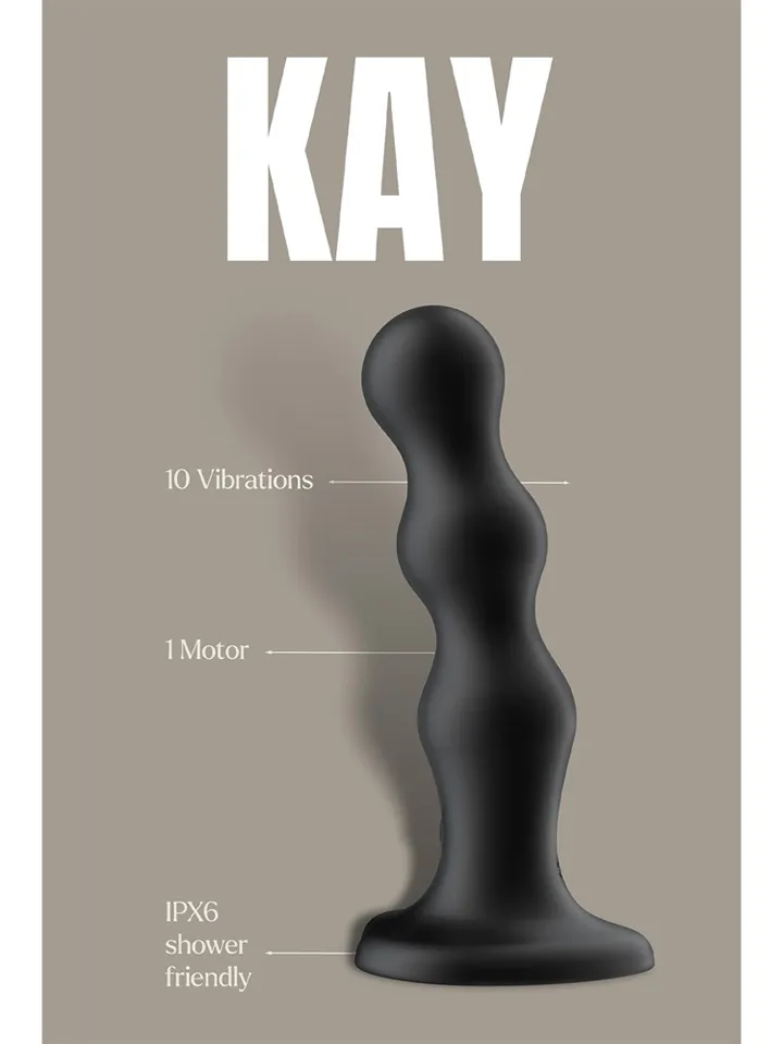 Kay Vibrator With Suction Cup 17,5 cm - Vibruojantis dildo 2 [full]