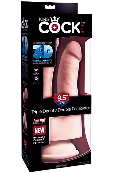 King Cock Triple Density Double 24 cm - Dvigubas dildo 3