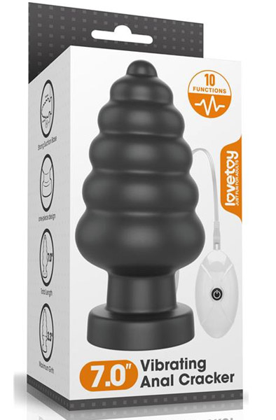 King Sized Vibrating Anal Cracker 18cm - XL ButtPug 2
