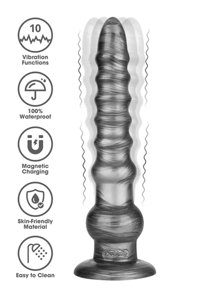 King Sized Vibrating Vibrax Slider 32,3 cm - Vibruojantis analinis dildo 1 [full]