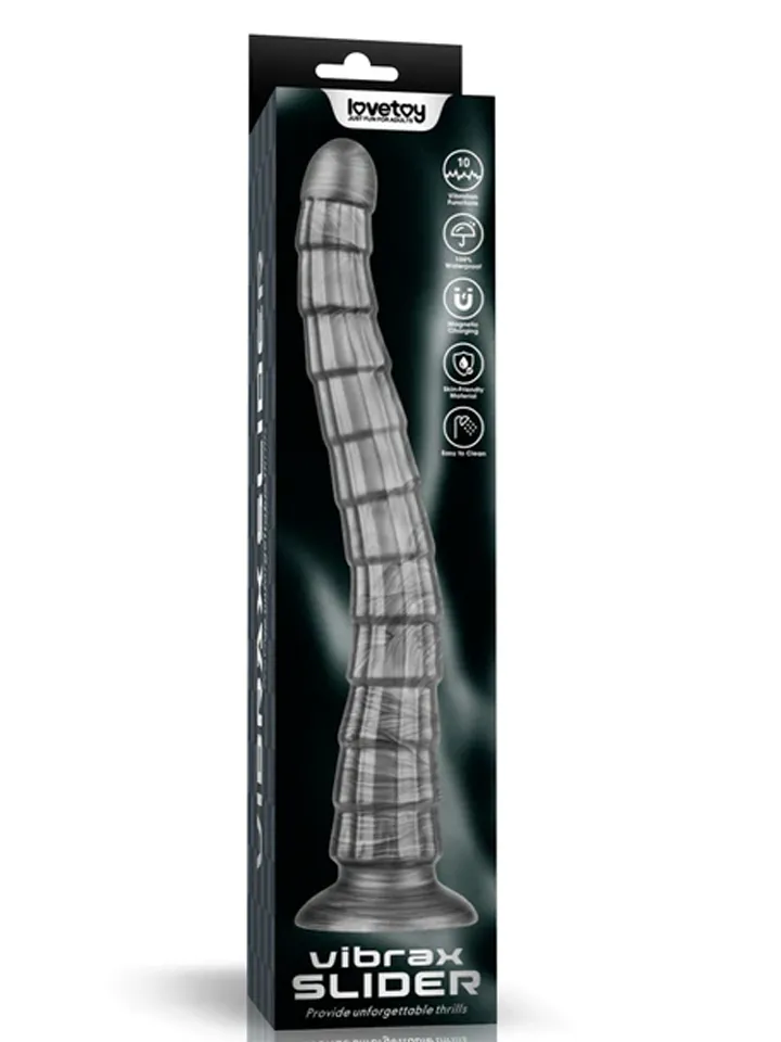 King Sized Vibrating Vibrax Slider 36,8 cm - Vibruojantis analinis dildo 4 [full]