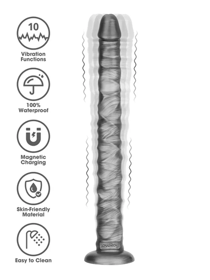 King Sized Vibrating Vibrax Slider 40,8 cm - Vibruojantis analinis dildo 1 [full]