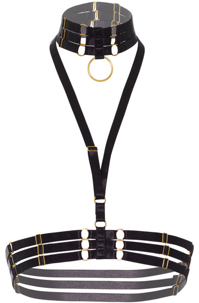 Kinky Diva Halter Harness + O-Ring Collar XS-L - Vergavimas sele 2