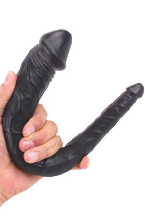 Kiotos COX 028 Black 35cm - Dvigubas dildo 1