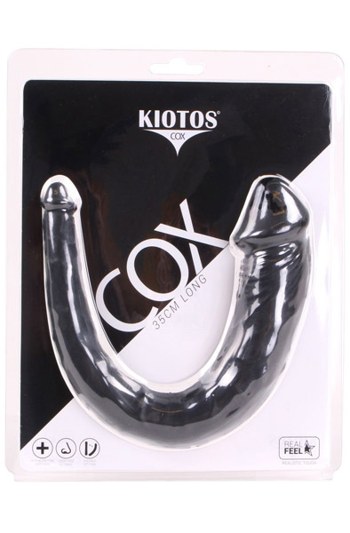 Kiotos COX 028 Black 35cm - Dvigubas dildo 2
