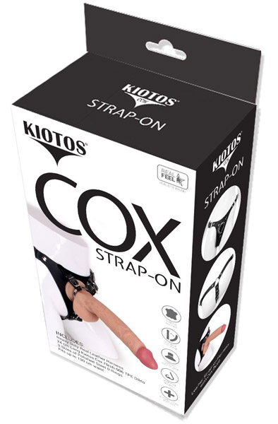 Kiotos COX Strap-On + Dildo Flesh 24 cm - Diržu su diržais 4