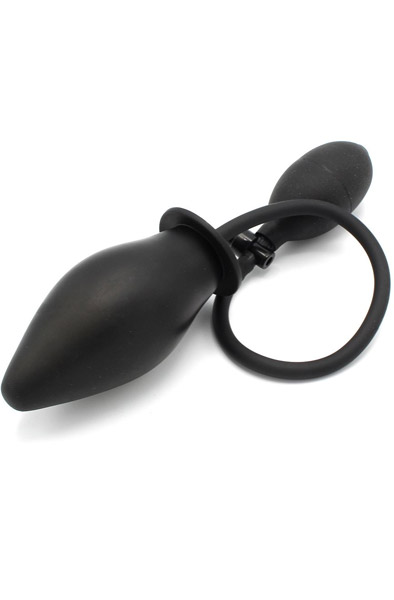 Kiotos Inflated Anal Spade Plug Black - Pripučiamas analinis kaištis 1
