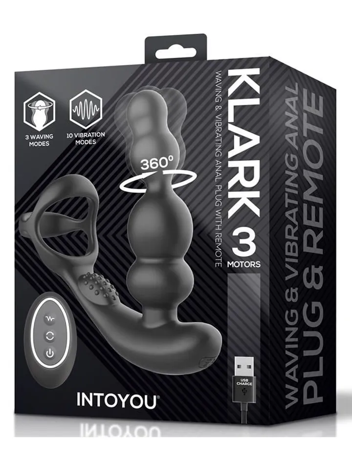 Klark Waving & Vibrating Plug With Remote - Prostatos vibratorius su varpos žiedu 5 [full]