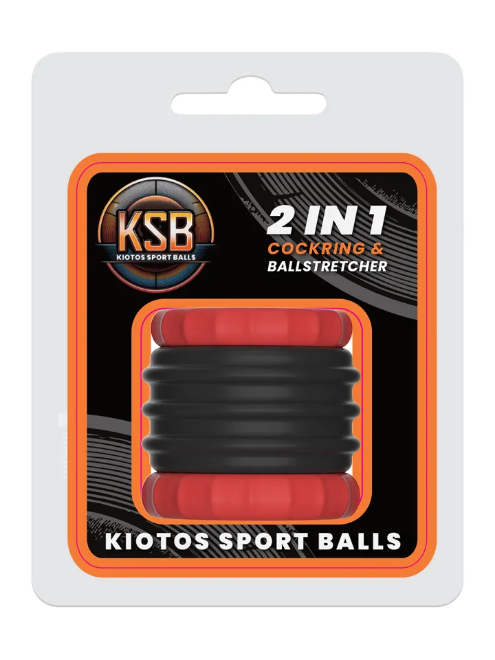 KSB 2in1 Silicone Cockring & Stretcher Black - Rutuliniai neštuvai 1 [full]