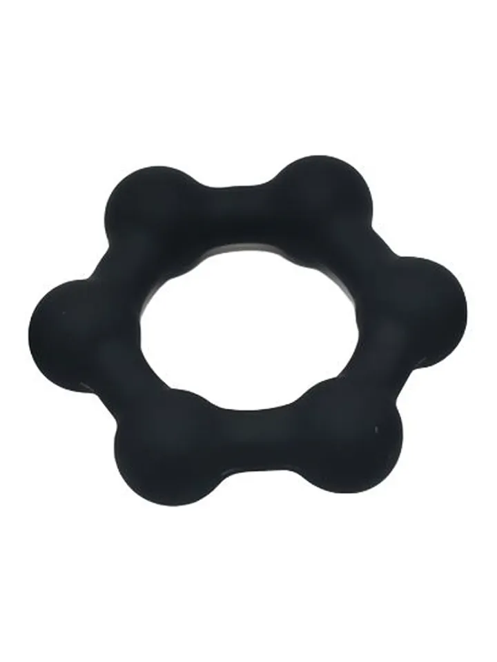 KSB Silicone Cockring With 6 Steel Balls Medium - Varpos žiedai 2 [full]