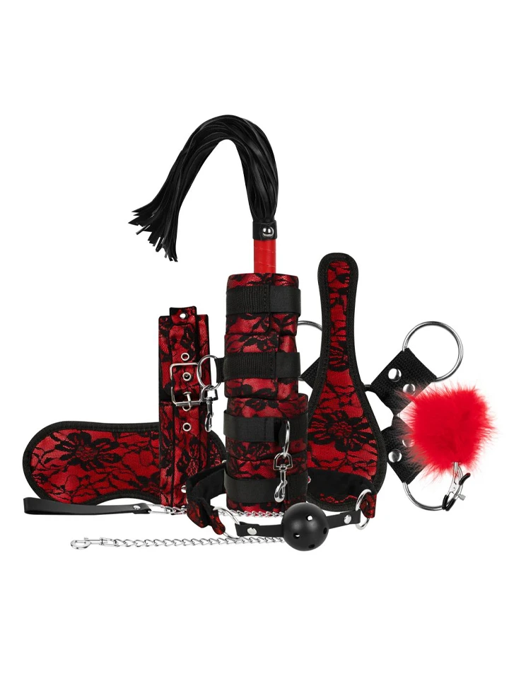 Lace & Leather Look 8-pcs Bondage Set - Vergavimo rinkinys 1 [full]