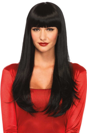 Leg Avenue Bangin' Long Straight Wig - Juodas perukas 1