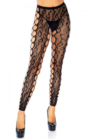 Leg Avenue Footless Crotchless Tights - Kojinės 1