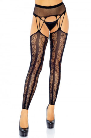 Leg Avenue Footless Garterbelt Stockings - Kojinės 1