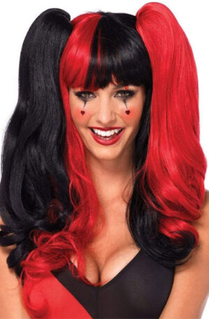 Leg Avenue Harlequin Wig Black/Red - Perukas 1