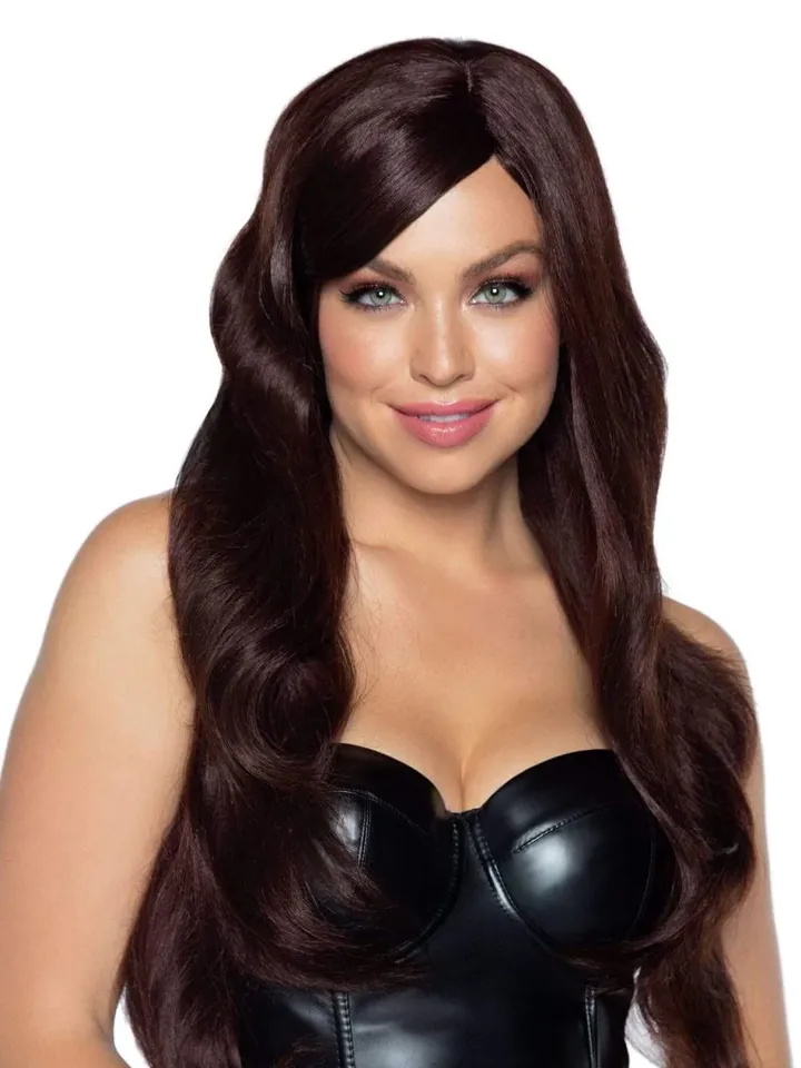 Leg Avenue Long Wavy Wig Brown - Perukas 1 [full]
