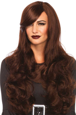 Leg Avenue Long Wavy Wig Brown - Perukas 1