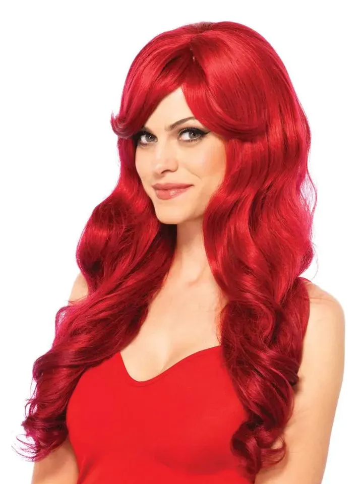 Leg Avenue Long Wavy Wig Red - Perukas 1 [full]