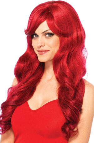 Leg Avenue Long Wavy Wig Red - Perukas 1