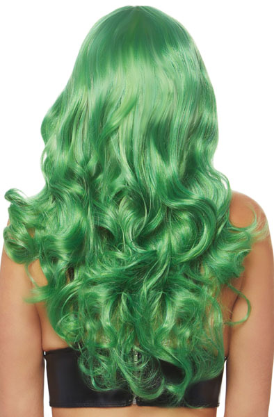 Leg Avenue Misfit Long Wavy Wig Green - Perukas 2