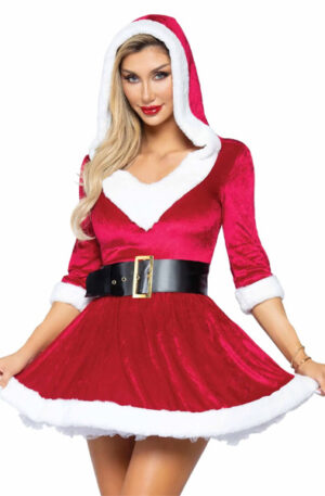 Leg Avenue Mrs. Claus Hooded Dress - Vaidmenų žaidimai ir Maskaradas 1