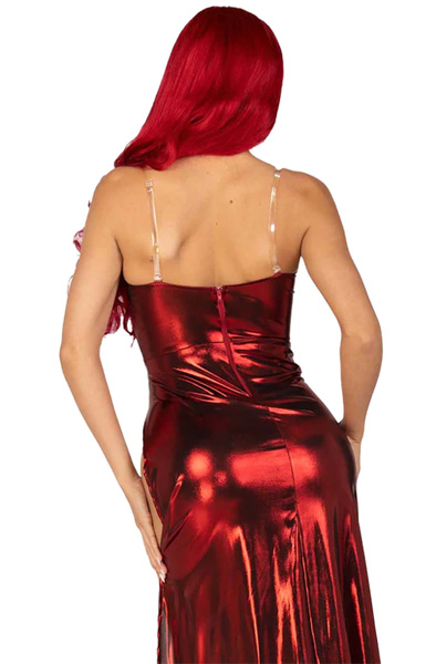 Leg Avenue Shimmer Bodysuit Red - Vaidmenų žaidimai ir Maskaradas 2