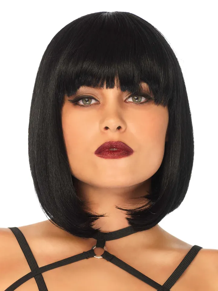 Leg Avenue Short Natural Bob Wig - Juodas perukas 1 [full]