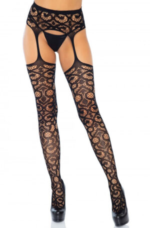 Leg Avenue Stockings With Garter Belt - Kojinės 1