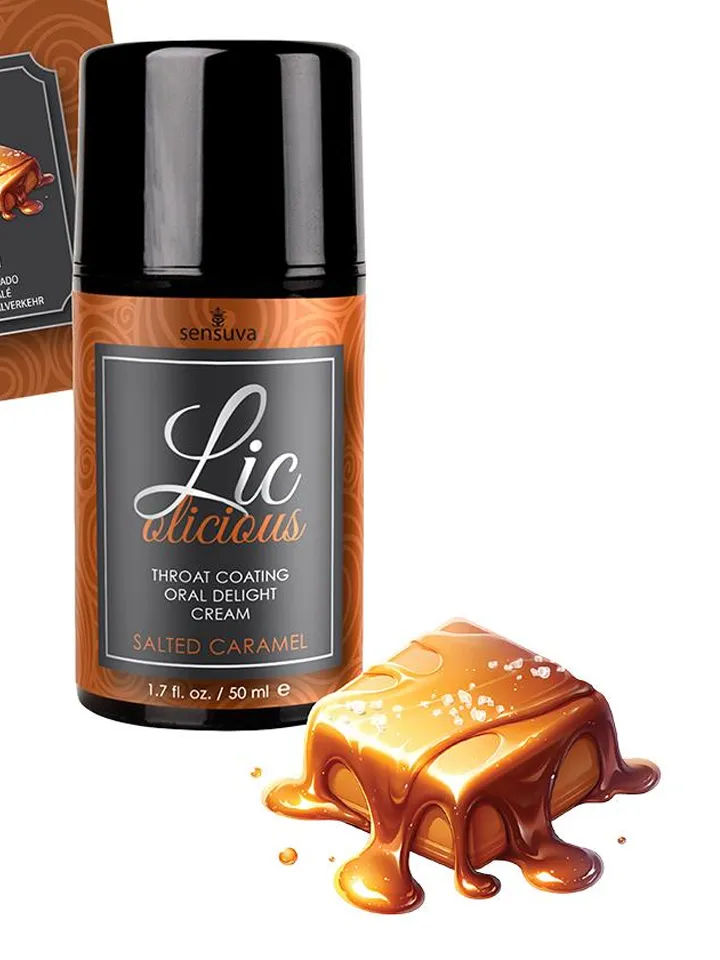 Lic-o-Licious Salted Caramel Oral Cream 50 ml - Valgomieji ir Oralinis Seksas 2 [full]