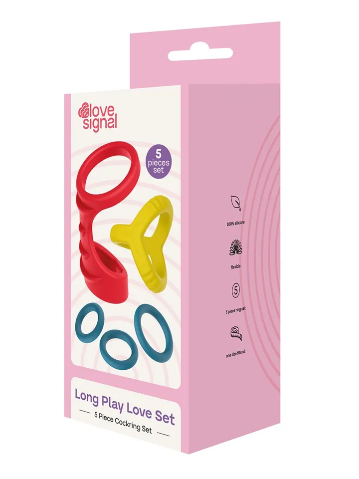 Long Play Love Cock Ring Set - Gaidžio žiedo rinkinys 3 [full]