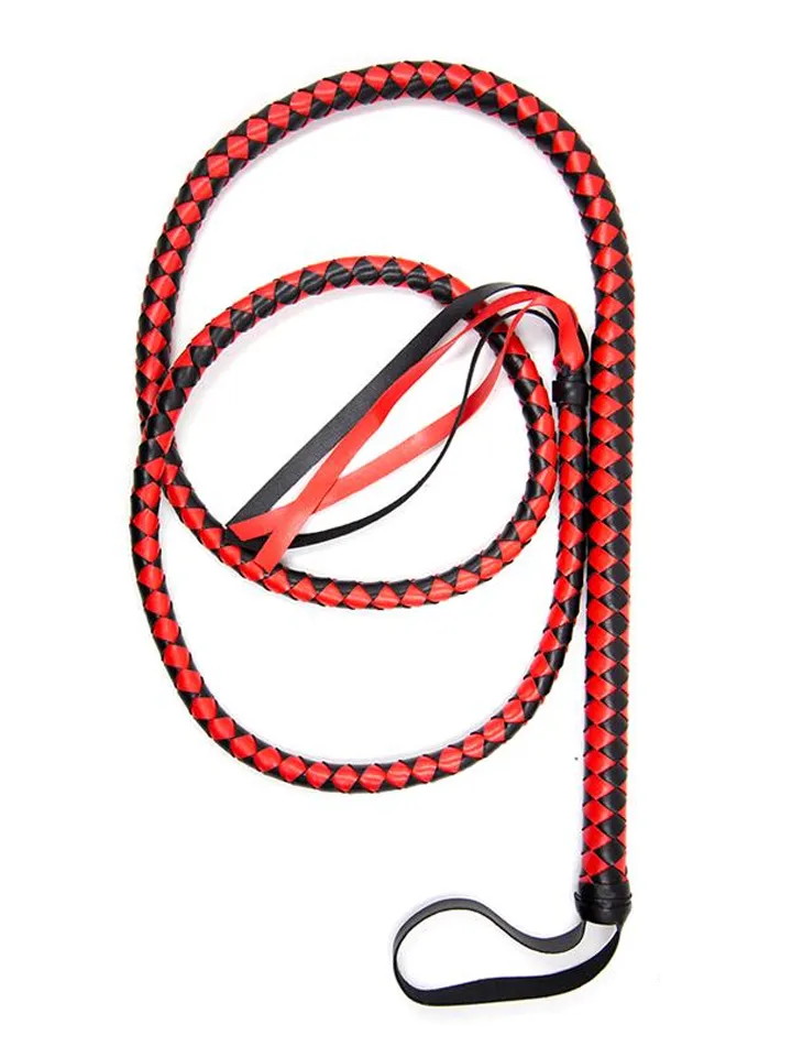Long Whip Black & Red 210 cm - Plakti 1 [full]