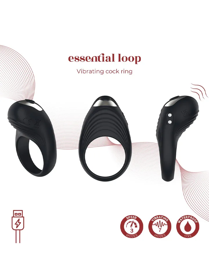 Loop Rechargeable Vibrating Cock Ring - Vibruojantis gaidžio žiedas 2 [full]