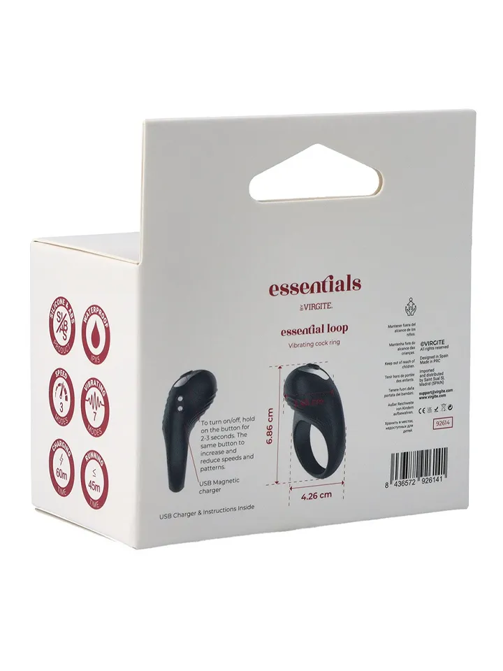 Loop Rechargeable Vibrating Cock Ring - Vibruojantis gaidžio žiedas 5 [full]