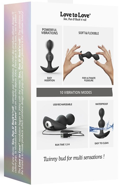 Love to Love Twinny Bud Vibrating Plug - Vibruojantis analinis kištukas 4