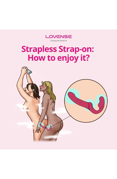 Lovense Lapis Vibrating Strapless Strap-On - Vibruojantis dirželis 8