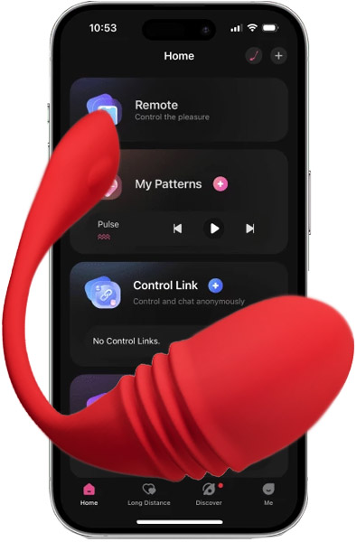 Lovense Vulse Thrusting Egg Vibrator - Nuotoliniu būdu valdomas vibratorius 1